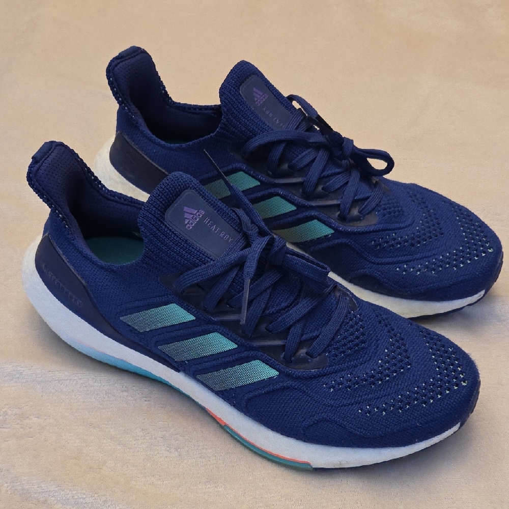 EUC Men's Adidas Ultraboost Blue & Teal Sneakers, Size 10